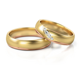 Roumee Trauringe in Gelbgold & Rotgold