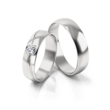 Roumee Trauringe "Heart Diamond Romance" in Weißgold