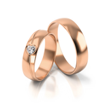 Roumee Trauringe "Heart Diamond Romance" in Rotgold