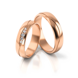 Roumee Eheringe "Nile Wave Brilliance" in Roségold