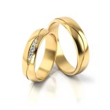 Roumee Eheringe "Nile Wave Brilliance" in Gelbgold