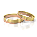 Roumee Trauringe in Gelbgold & Rotgold