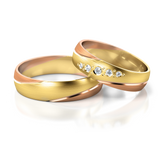 Roumee Trauringe in Gelbgold & Rotgold