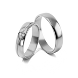 Roumee Trauringe "Tri-Love Diamond" in Weißgold