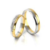 Roumee Eheringe "Stockholm Shine" & Gelbgold & Weißgold