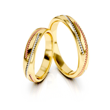 Roumee Trauringe in Gelbgold, Weißgold & Rotogld