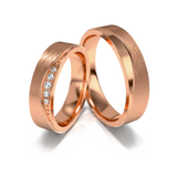 Roumee Trauringe "Sunset Symphony" in Rotgold