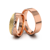 Roumee Trauringe "Mountain Majesty" in Rotgold & Gelbgold