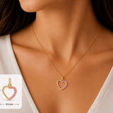 Herz-Anhänger "Pink Romance" mit 8 Zirkonia
