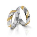 Roumee Trauringe "Vienna Harmony" in Weißgold & Gelbgold