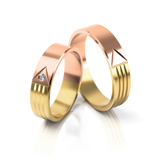 Roumee Trauringe "Gizeh Grandeur" in Rotgold & Gelbgold