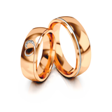 Roumee Trauringe "Heart Harmony" in Rotgold & Weißgold