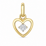 Herz-Anhänger in 333 Gelbgold mit Zirkonia