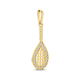 Tennisschläger-Anhänger in 585 Gelbgold mit 22 Zirkonia