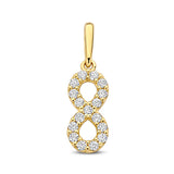 Infinity-Anhänger in 585 Gelbgold mit 17 Zirkonia