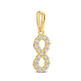 Infinity-Anhänger in 585 Gelbgold mit 17 Zirkonia