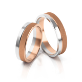 Roumee Trauringe in Rotgold & Weißgold