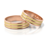 Roumee Eheringe "Dune Sanddrift" in Rotgold & Gelbgold