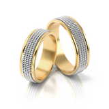 Roumee Trauringe "Pisa Promessa" in Gelbgold & Weißgold