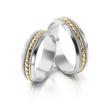 Roumee Trauringe "Napoli Passione" in Weißgold & Gelbgold