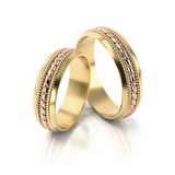 Roumee Trauringe "Napoli Passione" in Gelbgold & Rotgold