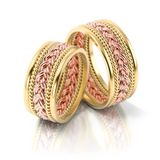 Roumee Trauringe "Firenze Arte" in Gelbgold & Rotgold