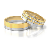 Roumee Trauringe in Gelbgold & Weißgold