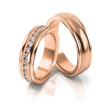 Roumee Eheringe "Lumina Aura" in Rotgold
