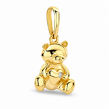 Teddy-Anhänger in 585 Gelbgold mit Zirkonia