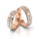 Roumee Trauringe in Rotgold & Weißgold