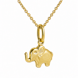 Elefant-Anhänger in Gelbgold
