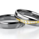 Roumee Trauringe "Crown T" aus Tantal & Gelbgold
