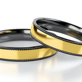 Roumee Trauringe "Aurelia T" aus Tantal & Gelbgold