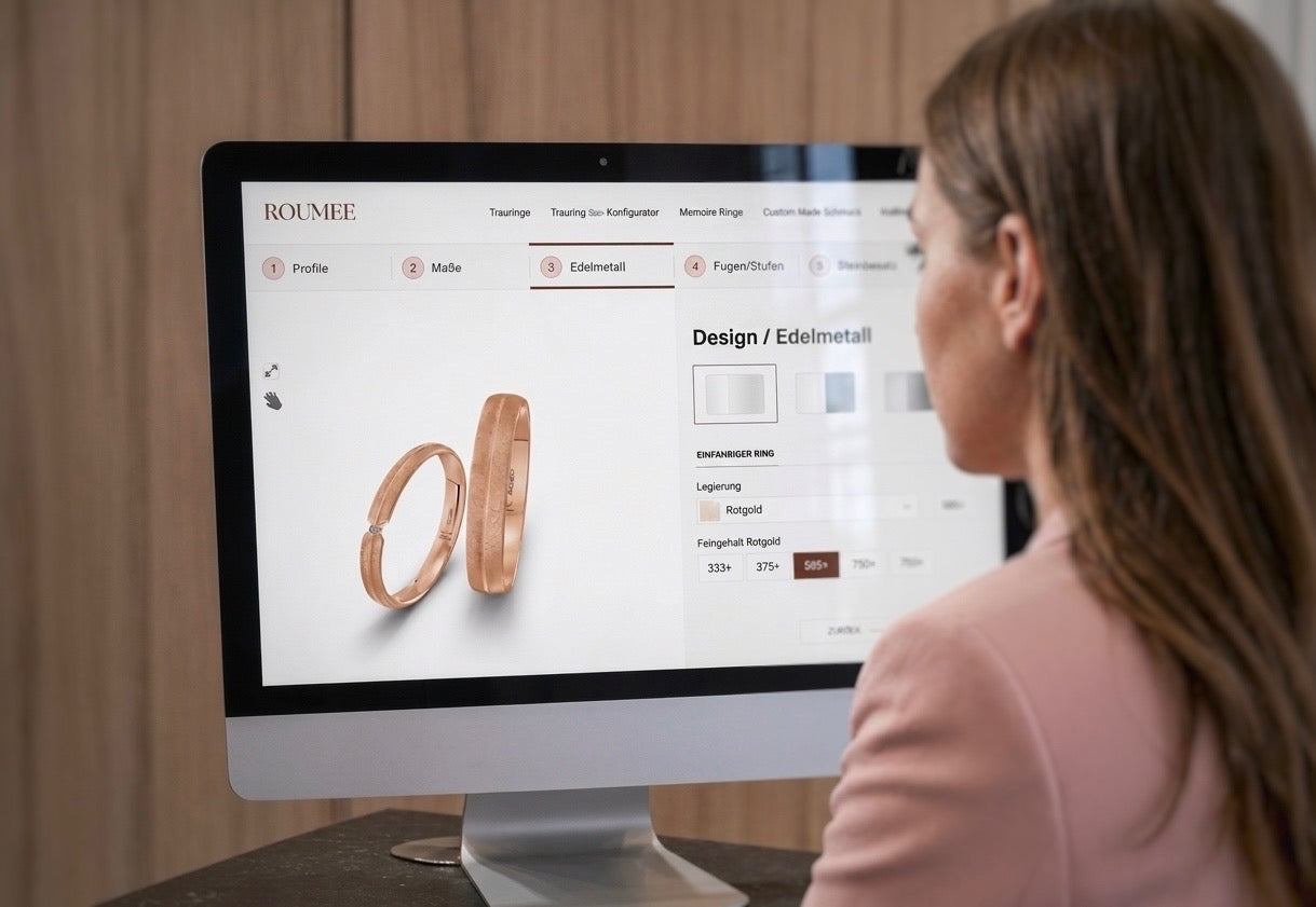 Trauring Konfigurator online – individuelle Eheringe zum besten Preis selbst gestalten
